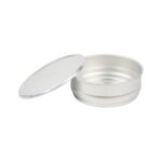 Juego de moldes para masa de aluminio Restaurantware Met Lux RWT2448S-MC 48 y 96 onzas con tapas apilables resistentes p