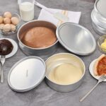 Juego de moldes para masa de aluminio Restaurantware Met Lux RWT2448S-MC 48 y 96 onzas con tapas apilables resistentes p
