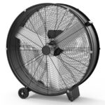 Ventilador Industrial Tambor Takywep 30 Pulgadas – 6,000 CFM, 3 Velocidades, Motor 330W, Ruedas de Hule