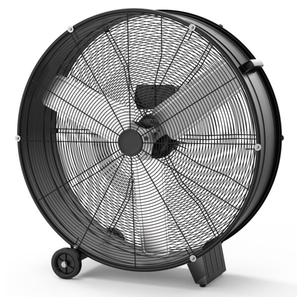 Ventilador Industrial Tambor Takywep 30 Pulgadas – 6,000 CFM, 3 Velocidades, Motor 330W, Ruedas de Hule