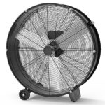 Ventilador Industrial Tambor Takywep 30 Pulgadas – 6,000 CFM, 3 Velocidades, Motor 330W, Ruedas de Hule