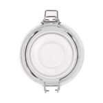Frasco de vidrio con tapa bisagra Restaurantware RWG0454C-MC transparente 37 oz lavavajillas apto organizador cocina dul
