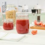 Frasco de vidrio con tapa bisagra Restaurantware RWG0454C-MC transparente 37 oz lavavajillas apto organizador cocina dul