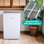 Deshumidificador portátil Hisense ADH50K26 50 pintas Energy Star silencioso hogar