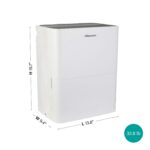 Deshumidificador Portátil Hisense ADH35K26 35 Pintas para Espacios hasta 3,000 pies cuadrados, Cubo Deslizante, Drenaje