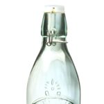 Botellas de vidrio con tapa hermética oscilante 10 Strawberry Street 7AJ720 transparentes con relieve 34 onzas juego de