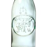 Botellas de vidrio con tapa hermética oscilante 10 Strawberry Street 7AJ720 transparentes con relieve 34 onzas juego de