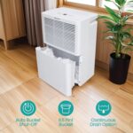 Deshumidificador Portátil Hisense ADH25K26 25 Pintas para Espacios hasta 2,000 pies cuadrados, Control Manual, Operación