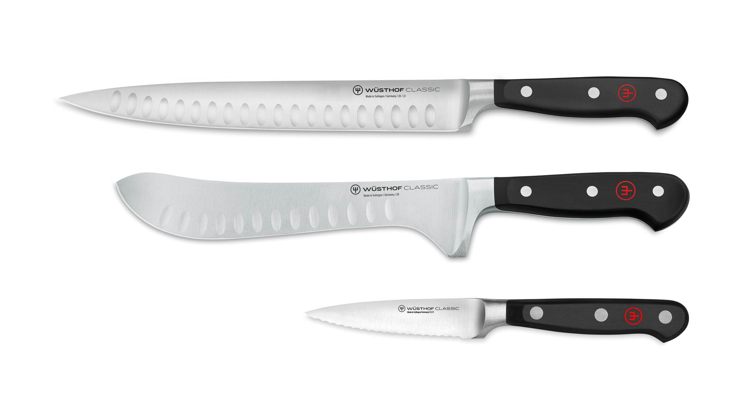 Version 1.0.0 WÜSTHOF Classic 3-Piece BBQ Hollow-Edge Carving Knife Set 1060160303