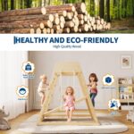 8 en 1 parque de juegos para interiores, gimnasio de la jungla para niños, juguetes de escalada de madera con tobogán, c