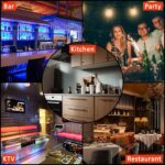 Repisa de bar LED 3 niveles GAOMON 9OB-S9sMolymTaxx452l-1 con portabotellas 40 pulgadas control remoto y app para decora