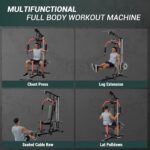 COZONY Equipo de entrenamiento de fuerza para gimnasio en casa de alta resistencia, máquina de entrenamiento de cuerpo c