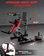 Leg Extension Wave Machine Adjustable 4-in-1 Lower Body Workout Equipment 700lbs Capacity Seated Home Gym Strength Train