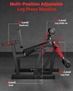 Leg Extension Wave Machine Adjustable 4-in-1 Lower Body Workout Equipment 700lbs Capacity Seated Home Gym Strength Train