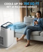 Aire Acondicionado Portátil Electactic OL-BA012C-10CD-C 14000 BTU enfría hasta 65 metros cuadrados modo ventilador y ref