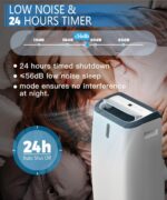 Aire Acondicionado Portátil Electactic OL-BA012C-10CD-C 14000 BTU enfría hasta 65 metros cuadrados modo ventilador y ref