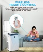 Aire Acondicionado Portátil Electactic OL-BA012C-10CD-C 14000 BTU enfría hasta 65 metros cuadrados modo ventilador y ref