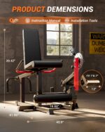 Leg Extension Machine Adjustable Home Gym Strength Trainer Heavy Duty Steel Ergonomic Ankle Restraint Compact Fitness Eq