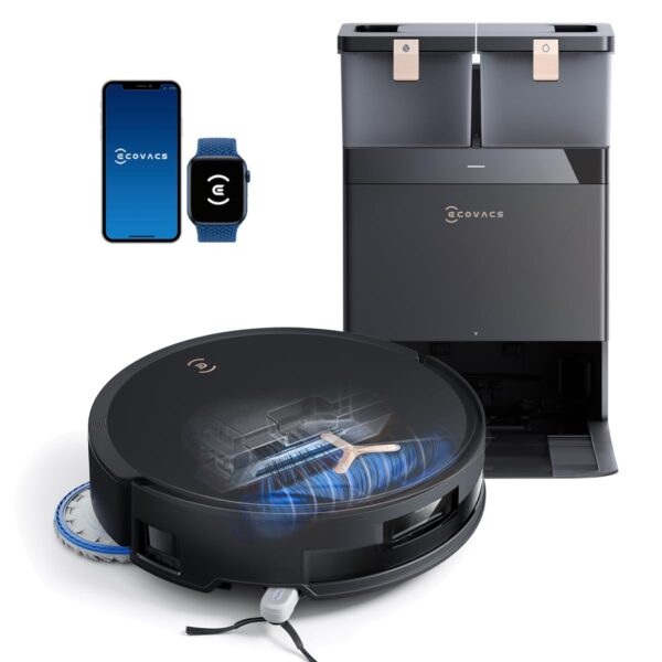 Robot Aspirador y Trapeador ECOVACS DEEBOT T50 MAX 18500 Pa succión estación Omni 12 en 1 elevación automática trapeador