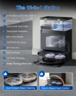 Robot Aspirador y Trapeador ECOVACS DEEBOT T50 MAX 18500 Pa succión estación Omni 12 en 1 elevación automática trapeador