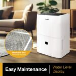 Deshumidificador Whirlpool WHHD501AW 50 Pintas Energy Star, Silencioso 45 dBA, para Casas hasta 3000 pies cuadrados