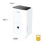 Deshumidificador Whirlpool WHHD501PAW 50 Pintas Energy Star con Bomba para Hogar y Garaje