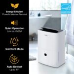 Deshumidificador Whirlpool WHHD501PAW 50 Pintas Energy Star con Bomba para Hogar y Garaje