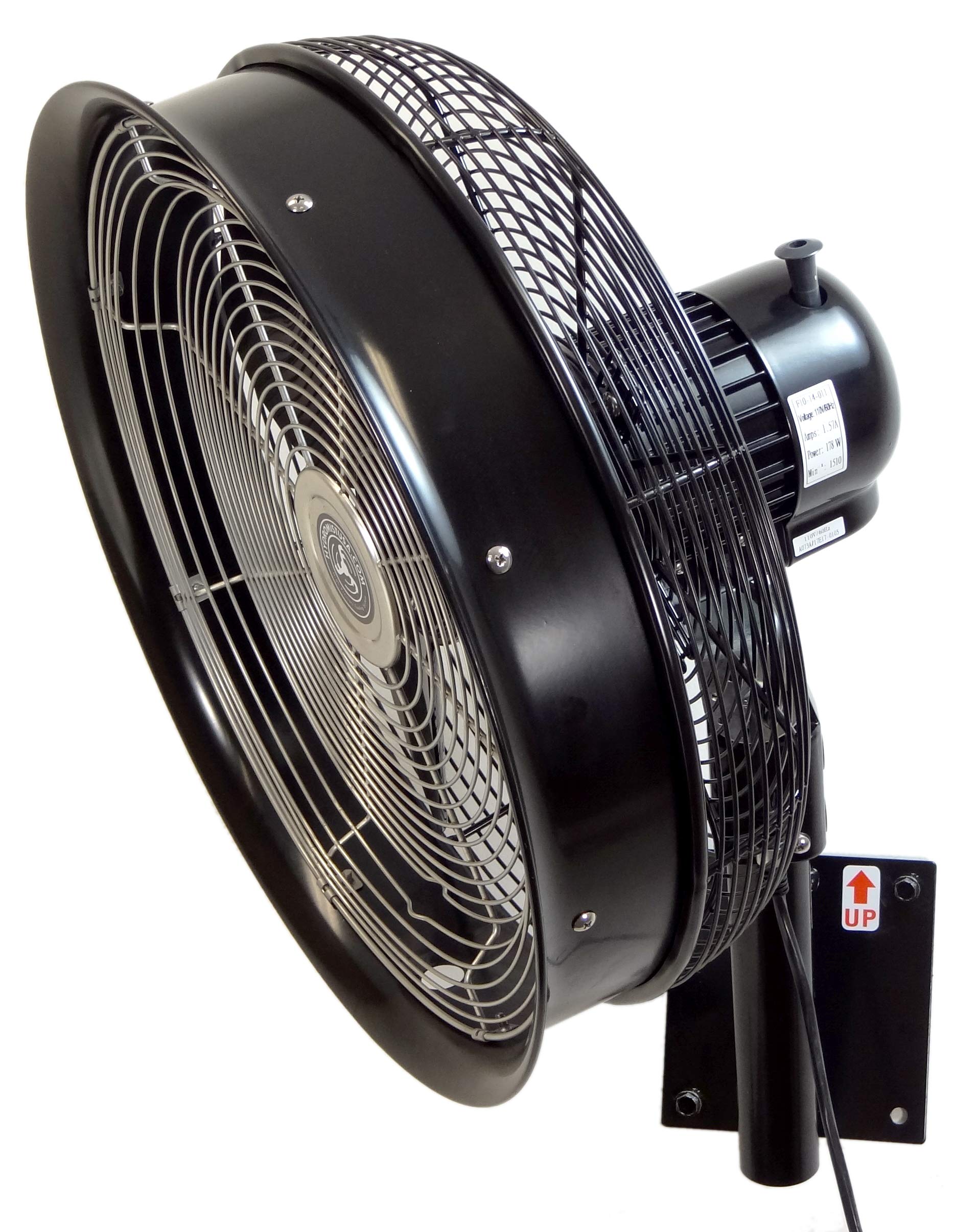 Version 1.0.0 Ventilador de Pared Exterior Flame Technologies F10-14-011-FT 18 pulgadas negro oscilante