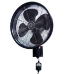 Ventilador de Pared Exterior Flame Technologies F10-14-011-FT 18 pulgadas negro oscilante