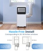 Aire acondicionado portátil Electactic OL-A016TE06N3 10000 BTU 4 en 1 enfriamiento deshumidificador ventilador modo sile