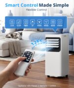 Aire acondicionado portátil Electactic OL-A016TE06N3 10000 BTU 4 en 1 enfriamiento deshumidificador ventilador modo sile
