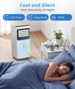 Aire acondicionado portátil Electactic OL-A016TE06N3 10000 BTU 4 en 1 enfriamiento deshumidificador ventilador modo sile