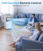 Aire acondicionado portátil Electactic OL-A016TE06N3 10000 BTU 4 en 1 enfriamiento deshumidificador ventilador modo sile
