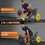 Máquina de fila lineal para gimnasio en casa, máquina de entrenamiento de espalda con fila Smith con placa cargada, equi