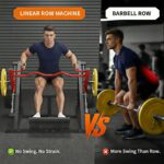 Máquina de fila lineal para gimnasio en casa, máquina de entrenamiento de espalda con fila Smith con placa cargada, equi