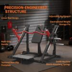 Máquina de fila lineal para gimnasio en casa, máquina de entrenamiento de espalda con fila Smith con placa cargada, equi