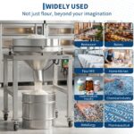 Máquina automática de tamiz de polvo, coctelera eléctrica de tamiz de harina con 40 mallas y 100 mallas de acero inoxida