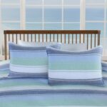 Juego de edredón Darien a rayas Southern Tide WestPoint Home 1C53250 algodón 3 piezas reversible certificado Oeko-TEX az
