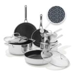 Batería de cocina juego de ollas y sartenes OXO CC011152-001 10 piezas cerámica antiadherente libre de PFAS inducción