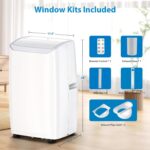 Enfriador evaporativo portátil exterior GarveeLife bgq-sDRL0ApUbg-xBRzb75bJ 14000 BTU refrigeración 3 en 1 deshumidifica