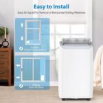 Enfriador evaporativo portátil exterior GarveeLife bgq-sDRL0ApUbg-xBRzb75bJ 14000 BTU refrigeración 3 en 1 deshumidifica