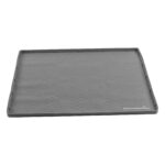 Tapete impermeable bajo lavabo Restaurantware RWT2611DG-MC 22 x 19 pulgadas silicona gris oscuro resistente al calor pro