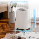 Aire acondicionado portátil ZAFRO YAC-06CPD/PL7 10000 BTU 3 en 1 refrigeración sin drenaje ventilador deshumidificador c