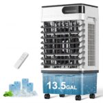 Enfriador Evaporativo Uthfy LFJ-03A-0415 41 pulgadas 3600 CFM tanque 13.5 galones oscilación 120 grados 3 modos 3 veloci