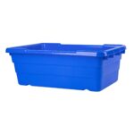 Caja de almacenamiento de alimentos apilable apta para lavavajillas y congelador Restaurantware RWT2449BL-MC plástico 63