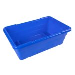 Caja de almacenamiento de alimentos apilable apta para lavavajillas y congelador Restaurantware RWT2449BL-MC plástico 63