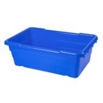 Caja de almacenamiento de alimentos apilable apta para lavavajillas y congelador Restaurantware RWT2449BL-MC plástico 63