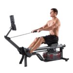 Bicicleta estática magnética PeacefulHues 298 lbs asiento ajustable soporte tablet plateado