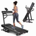 Caminadora Plegable ActiveTrail B0GXFD6BY7 Inclinación Automática -3% a 15% Motor Potente Capacidad 159 kg Riel 50 cm Pl