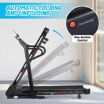 Caminadora Plegable ActiveTrail B0GXFD6BY7 Inclinación Automática -3% a 15% Motor Potente Capacidad 159 kg Riel 50 cm Pl